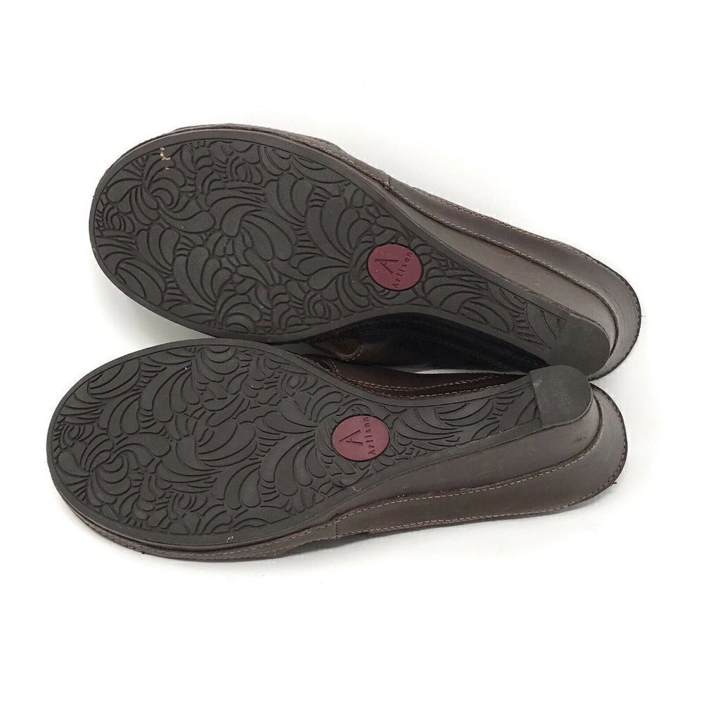 Clarks Brown Leather Sandals - Picture 6 of 8